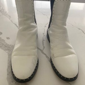 Rebecca Minkoff white booties